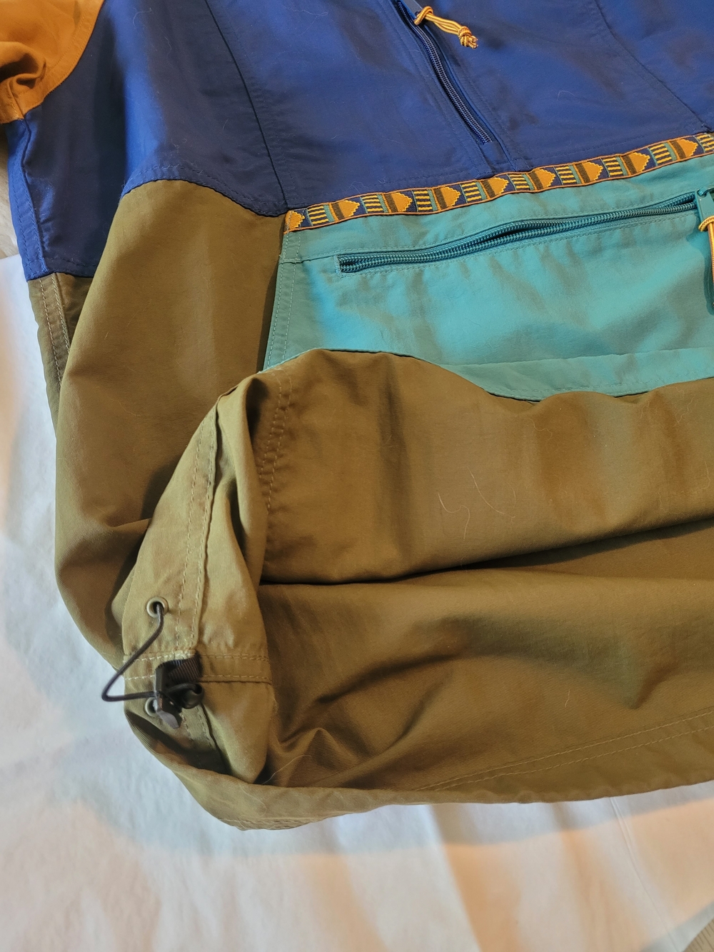 L.L. Bean Olive, Blue & Teal Colorblock Jogger Jacket - Picture 9 of 15